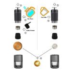 STARESSO Coffee Maker Red Dot Award Winner Portable Espresso Cappuccino Quick Cold Brew Manual Coffee Maker Machines All in One - Pink - Image 3
