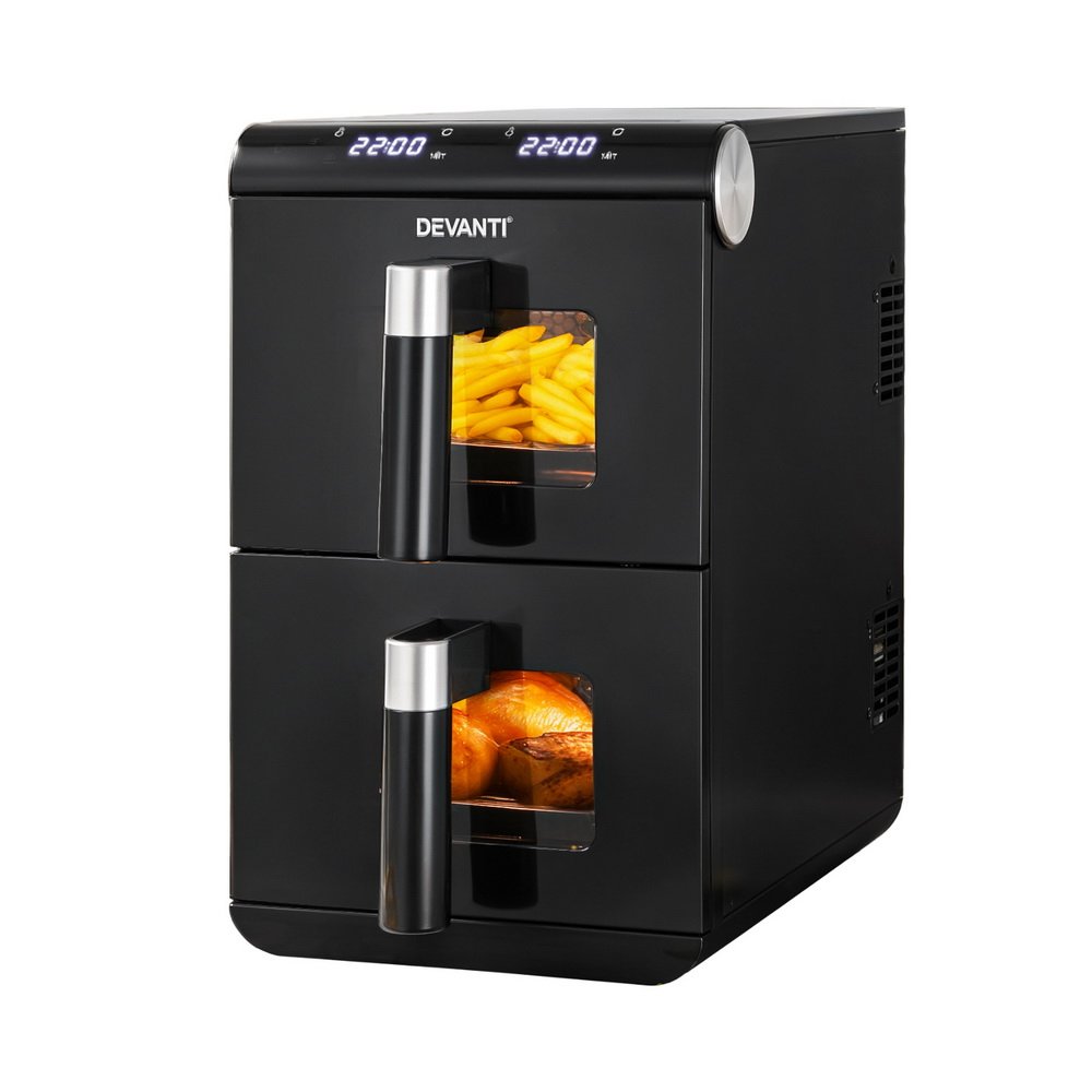 AF-K-11L-BK-202506111510-00 Devanti Air Fryer Oven 11L Dual Zone Fryers - Image 1