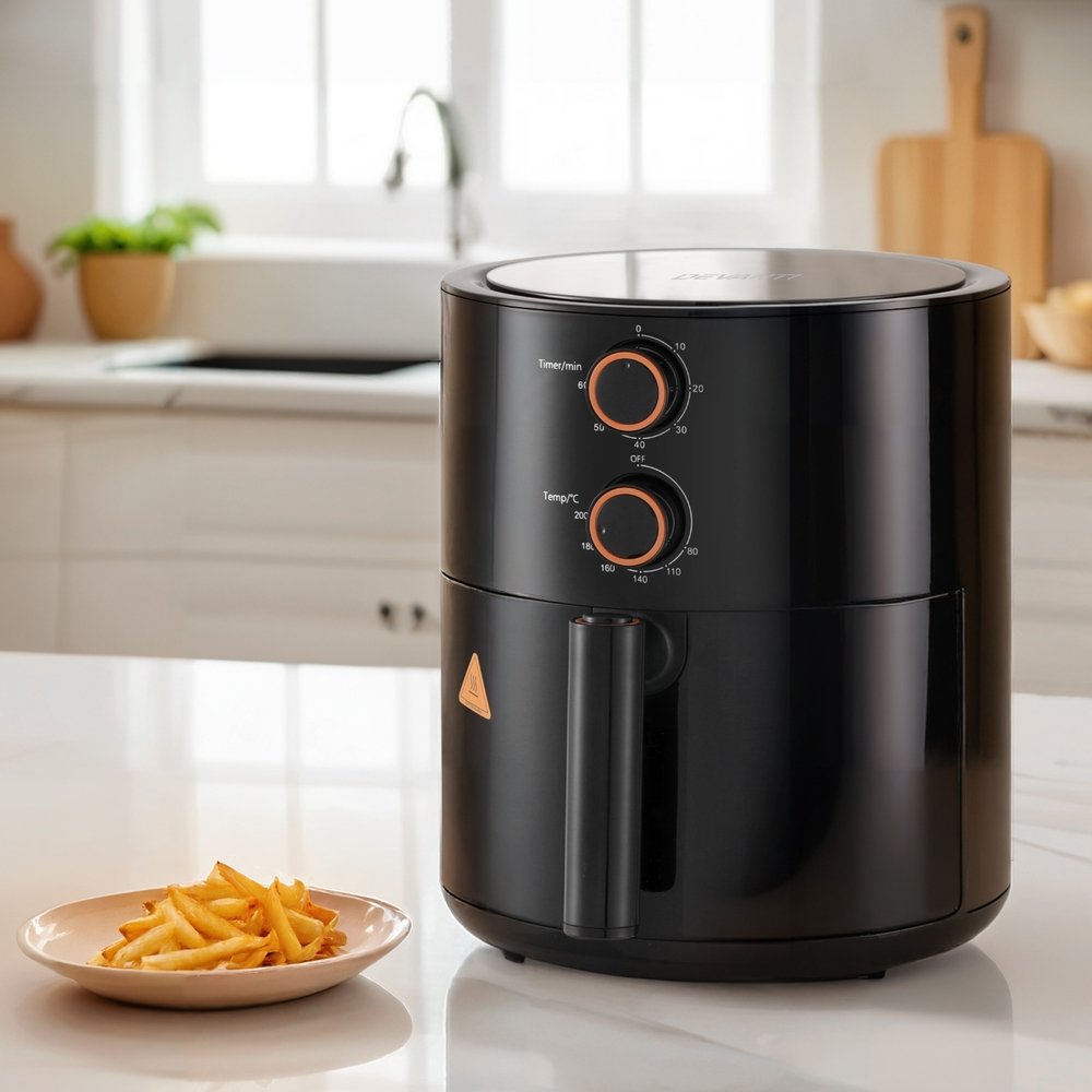 AF-K-G-4L-BK-200447-06 Devanti 4L Air Fryer Knob Control 1500W - Image 1