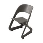 ArtissIn Set of 4 Dining Chairs Office Cafe Lounge Seat Stackable Plastic Leisure Chairs Grey - Image 8