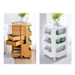 Artiss Storage Trolley Bedside Table 5 Tier Cart Boby Replica Green - Image 7