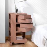 ArtissIn Storage Trolley Bedside Table 5 Tier Cart Boby Replica Pink - Image 8