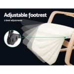 Artiss Rocking Armchair Footrest Nursing Beige Afton - Image 4