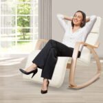 Artiss Rocking Armchair Footrest Nursing Beige Afton - Image 7