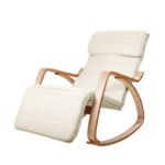 Artiss Rocking Armchair Footrest Nursing Beige Afton - Image 8