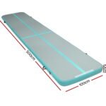 Everfit GoFun 5X1M Inflatable Air Track Mat Tumbling Floor Home Gymnastics Green - Image 2