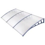 Instahut Window Door Awning Canopy 1.5mx3m Transparent Sheet Grey Plastic Frame - Image 7