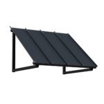 Instahut Window Door Awning Canopy 1mx1.2m Black Metal Frame - Image 5