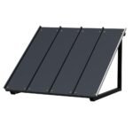 Instahut Window Door Awning Canopy 1mx1.2m Black Metal Frame - Image 4