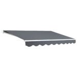Instahut Retractable Folding Arm Awning Manual Sunshade 3Mx2.5M Grey - Image 7