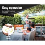 Instahut Retractable Folding Arm Awning Manual Sunshade 5Mx3M Grey - Image 4