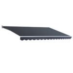 Instahut Retractable Folding Arm Awning Manual Sunshade 5Mx3M Grey - Image 7