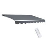 Instahut Retractable Folding Arm Awning Motorised Sunshade 3Mx2.5M Grey - Image 7