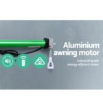 Instahut Retractable Folding Arm Awning Motorised Sunshade 3Mx2.5M Pearl Grey - Image 5