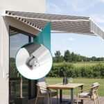 Instahut Retractable Folding Arm Awning Motorised Sunshade 5Mx3M Grey White - Image 4
