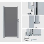 Instahut Side Awning Sun Shade Outdoor Retractable Privacy Screen 2X3M Grey - Image 6