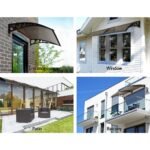 Instahut Window Door Awning 1mx1m Brown - Image 3