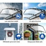 Instahut Window Door Awning 1mx6m Transparent Plastic Frame - Image 5