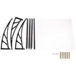 Instahut Window Door Awning Canopy 1mx2m Transparent Sheet Black Plastic Frame - Image 6