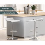 Artiss 4x Bar Stools Faux Leather Chair White - Image 4