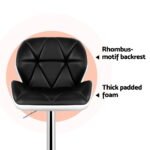 Artiss 4x Bar Stools Gas Lift Padded Leather Black & White - Image 5