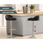 Artiss 4x Bar Stools PU Leather Gas Lift Black - Image 5