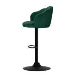Artiss 2x Bar Stools Gas Lift Velvet Green - Image 3