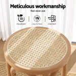 Artiss 4x Bar Stoosl Rattan Seat Wooden - Image 4