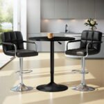 Artiss Bar Table and Stools Set Dining Desk Kitchen Chairs Cafe Pub - Image 7