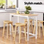 Artiss Bar Table and Stools Set Dining Desk Kitchen Chairs Cafe Pub - Image 5