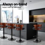 Artiss 4x Bar Stools Gas Lift Faux Leather - Image 6