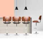 Artiss 4x Bar Stools Gas Lift Leather Black - Image 6