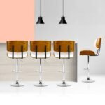 Artiss 4x Bar Stools Gas Lift Leather White - Image 6