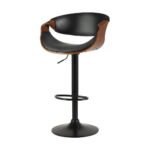 Artiss Bar Stools Gas Lift Leather w/Armrest - Image 7