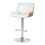 Artiss Bar Stools Swivel Leather Chairs Wooden - Image 7