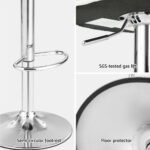 Artiss 4x Bar Stools Adjustable Leather Padded White - Image 6