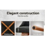 Artiss 2x Bar Stools Swivel Seat Wooden Charcoal - Image 7