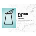 Artiss 4x Bar Stools Padded Seat Metal - Image 4