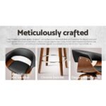 Artiss 4x Bar Stools Swivel PU Seat Wooden - Image 4