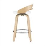 Artiss 2x Bar Stools Swivel Dining Chairs Low Back Counter Seat PU Cushion - Image 3