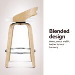 Artiss 4x Bar Stools Swivel Dining Chairs Low Back Counter Seat PU Cushion - Image 6
