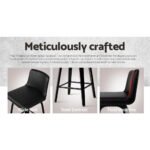 Artiss Bar Stools Kitchen Leather Barstools Swivel Wooden Chairs X4 - Image 5