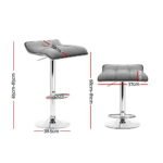 Artiss 4x Bar Stools Linen Padded Gas Lift - Image 2