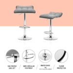 Artiss 4x Bar Stools Linen Padded Gas Lift - Image 4