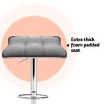 Artiss 4x Bar Stools Linen Padded Gas Lift - Image 5