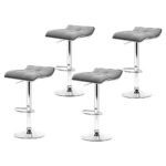 Artiss 4x Bar Stools Linen Padded Gas Lift - Image 7