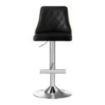 Artiss 2X Bar Stool Wood Swivel Adjustable Kitchen Counter Stool Leather Black - Image 3