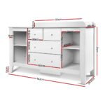 Keezi Baby Changing Table Diaper Station Drawers Chest Cabinet Nursery Furniture - Image 4