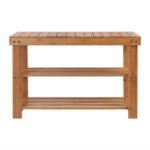 Artiss Shoe Rack Shoe Bench 10 Pairs Bamboo - Image 3