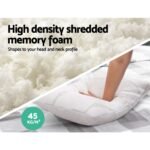 Giselle Bedding Memory Foam Pillow Bamboo Twin Pack - Image 3